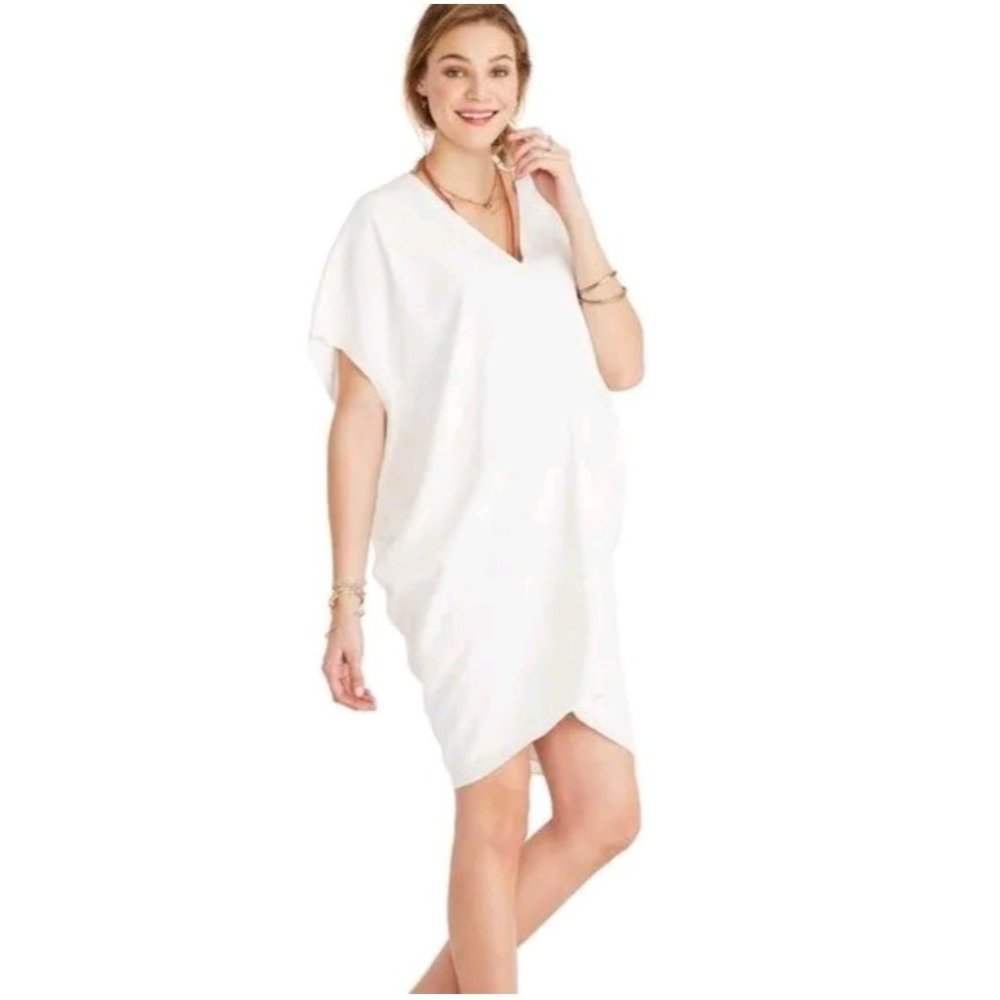 HATCH Maternity The Slouch Dress White One Size